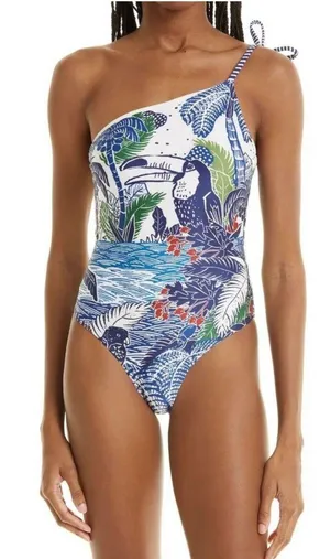 Farm Rio Tropical Print One Piece Swimsuit, Size XS thumbnail 1