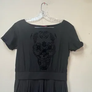 Motel Rocks Skull Maxi Dress Whimsigoth 90s Witchy Gothic M thumbnail 5