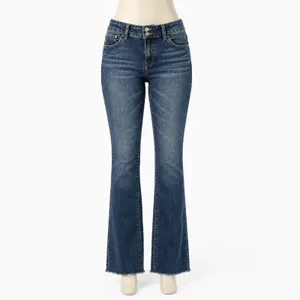 White House Black Market Blanc Bootcut Jeans Dark Wash Embroidered Floral 10 thumbnail 2