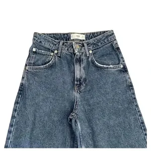 MNG Denim Blue Wash High Rise Wide Leg Cotton Y2K Jeans SZ 1 #1272 thumbnail 3