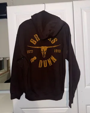 Brooks & Dunn men’s brown oversized hoodie thumbnail 2