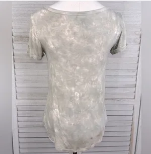 AMERICAN EAGLE "Soft & Sexy" Tie Dye T-Shirt with Front Lacing Green-XS thumbnail 2
