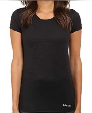 Marmot Aero Short Sleeve Black Running Hiking Activewear Shirt thumbnail 1