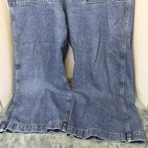 Gap High Rise Wide Leg Crop Jeans Womens 18/34R Blue Dark Wash Stretch Denim thumbnail 3