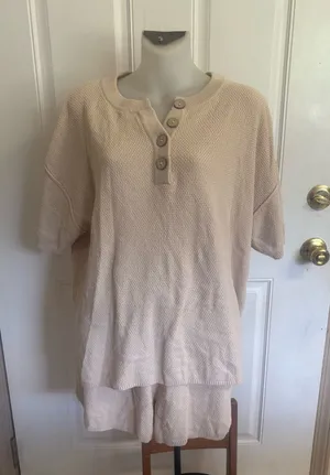 NWT XL IllusoryApricot 2 Piece Set Loungewear/Pajama Summer Outfits. Retail 42.00. thumbnail 1