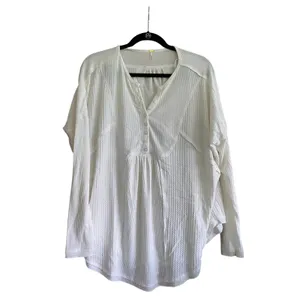 Free People Leo Henley Tee White Size Small thumbnail 2