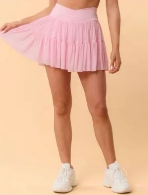 NWT! Popflex Target X Blogilates Women's Ballerina Skort Skirt Pink Size Medium thumbnail 8