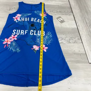 Disney Blue Stitch Surf Club Sleep Dress Beach Cover Up Long Tunic Shirt Small thumbnail 9