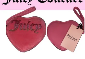 Juicy Couture Heart Be Classic Heart Wallet Pink Velvet‎ thumbnail 1