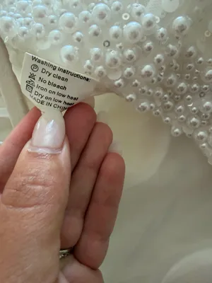 Pearl Beaded Mini Dress White Size 8 thumbnail 4