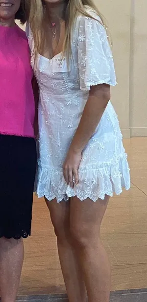 Showpo White Embroidered Dress thumbnail 4