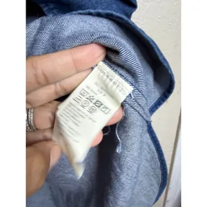 GALLARDAGALANTE Denim TUnic Blouse Boat Neck Cotton Japanese Size F One Size thumbnail 8