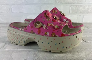 Crocs x Line Friends Stomp Slide Platform Womens 9 Petit Sweets Sandal Unisex M7 thumbnail 1