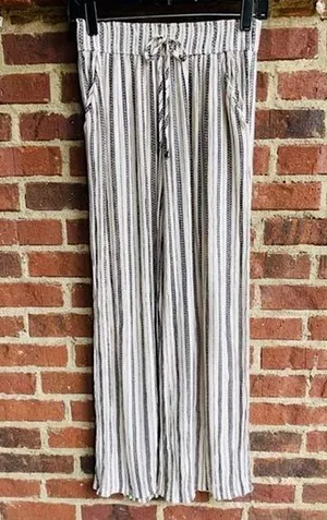 Joe B by Joe Benbasset Striped Linen Casual Pants Size M thumbnail 1