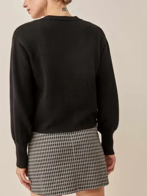 REFORMATION Varenne Cashmere Embellished Cardigan Sweater Top thumbnail 4