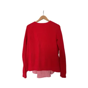 Lauren Ralph Lauren Cable Knit Sweater Shirt‎ Tail Red Size M Pullover Casual thumbnail 4