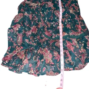 Band Of The Free Run The World Pine‎ Berry Paisley Empire Waist Midi Dress Small thumbnail 11