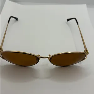 Vintage Sergio Tacchini Sunglasses Gold Brown S.T. 1047-S T802 130 90s Designer thumbnail 2
