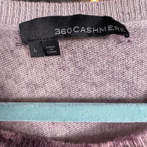 360 Cashmere Khloe Snake Print 100% Cashmere Sweater Women Large Boutique Mauve thumbnail 6