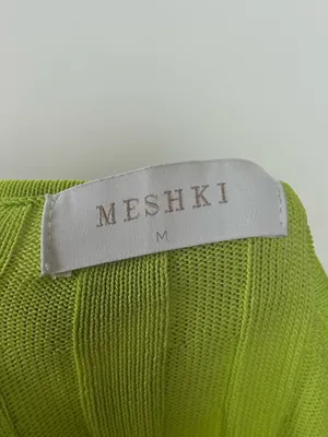 Meshki Aspen Back Keyhole Knit Midi Dress in Fresh Green Size Medium Resortwear thumbnail 5