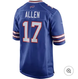 Men's Buffalo Bills Josh Allen Nike Royal Team Game Player Jersey thumbnail 2