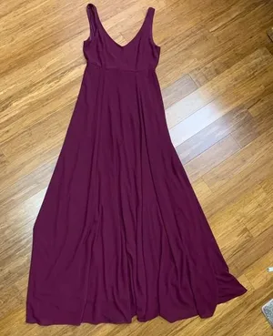 Show Me Your Mumu Jenn Maxi Dress Womens Medium‎ Merlot V-Neck Sleeveless Gown thumbnail 1