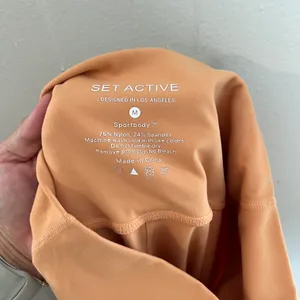 Set Active - Sportbody Leggings Orange Athletic Workout Training Running Gum Yoga thumbnail 6