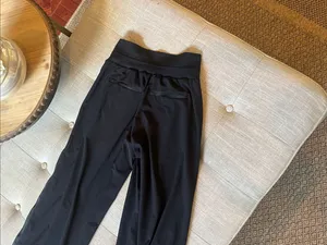 Athleta Black Nolita Wide Leg Satin Trim Size 0P thumbnail 8