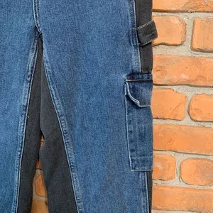 PacSun Two-Tone Cargo Skate Pants High Rise‎ Carpenter Utility Jeans Size 25 thumbnail 2