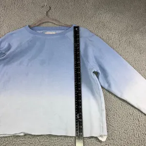 American Eagle Cropped Sweatshirt Women‎ Small Oversized Long Sleeve Ombre thumbnail 6