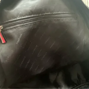 Versace Medusa head black faux patent leather nylon backpack thumbnail 13