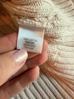 Croft & Barrow Cream Cable Knit Quarter Zip Sweater 100% Cotton XL thumbnail 3