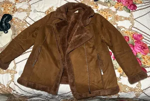 Style & Co Brown Faux Shearling Aviator Jacket thumbnail 1