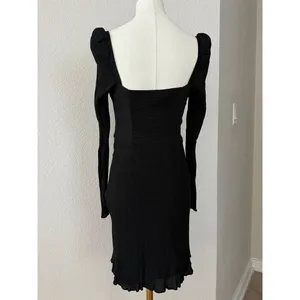 Hill House Felicity black dress sweetheart neck size small thumbnail 5