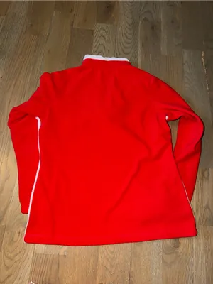 Majestic Vintage women’s Nebraska Huskers fleece pullover quarter zip sweatshirt Large thumbnail 3