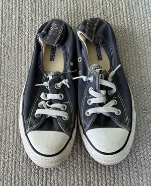 Converse Navy Blue Canvas Slip On Sneakers Size 8 thumbnail 1
