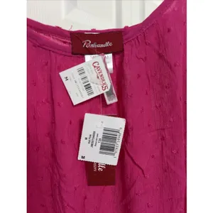 Panhandle Swiss Dot Camisole Womens Size M Hot Pink Cami Tank Top Sleeveless thumbnail 3