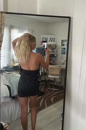 Black Dress V Neck Halter thumbnail 4
