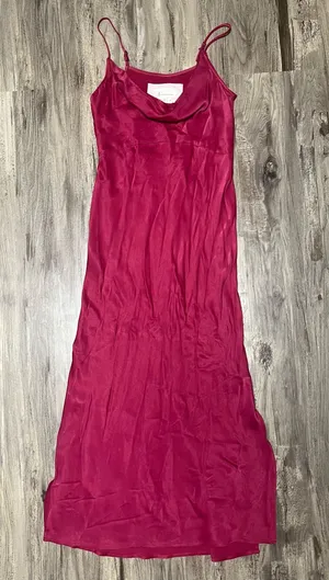 Anthropologie Fuchsia Pink Midi Slip Dress thumbnail 1