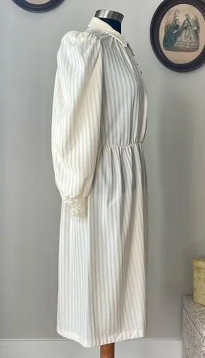 VINTAGE 1970s Edwardian Revival Dress thumbnail 7