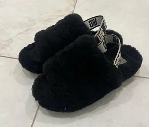 UGG Black Fluff Yeah Slingback Slippers Size 9 US thumbnail 1