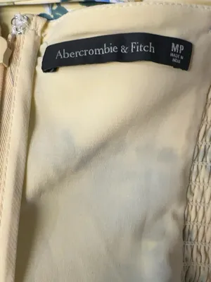 Abercrombie & Fitch Yellow Floral Tiered Midi Dress with Blue Accents thumbnail 8