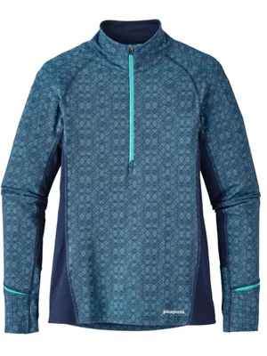 Patagonia Worn Wear All Weather Woman’s Blue Geo-Print Quarter-Zip Pullover thumbnail 1