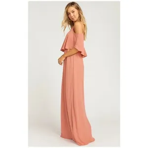 Show Me Your Mumu Caitlin Ruffle Maxi Dress Rustic Mauve Formal Coastal Size S thumbnail 2