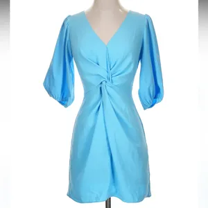 Amanda Uprichard New York Sky Blue Cocktail Dress Size XS thumbnail 10
