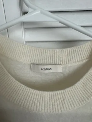 Edition the label Wool Short Sleve Sweater Medium White thumbnail 2