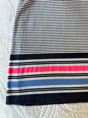 Lilly Pulitzer Navy Striped 3/4 Sleeve Boatneck Dress Size XL thumbnail 4