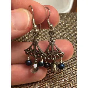 Earrings silver plated 1 pair h60 3.24g thumbnail 3
