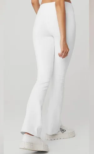 Alo NWOT Airbrush High Waist Bootcut White Legging Size M thumbnail 5