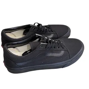 Vans Old Skool Black On Black Skate Shoes Unisex womens 11 Classic NWOB thumbnail 2